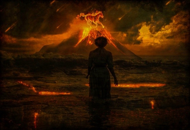 BURNING HORSE OF THE APOCALYPS